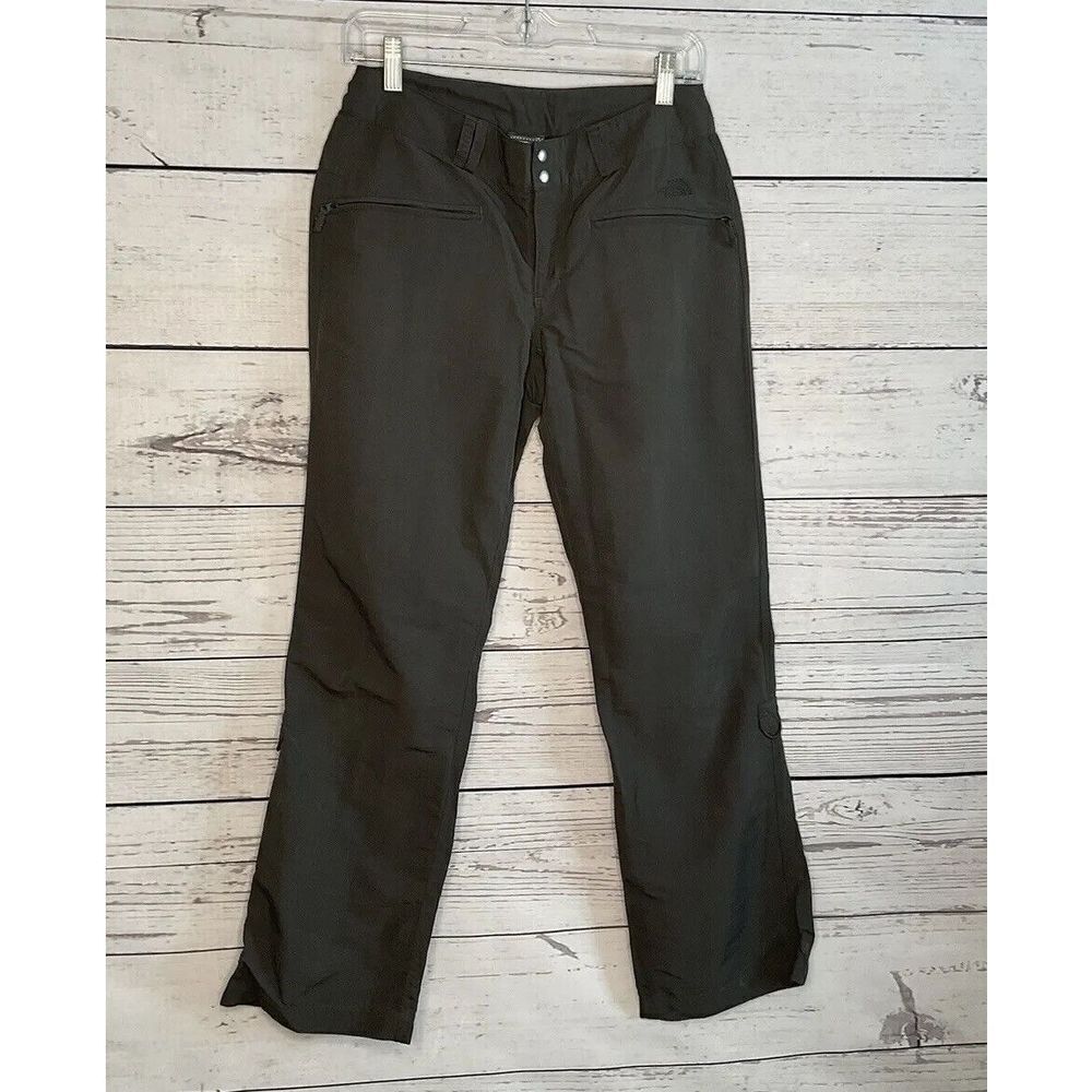 THE NORTH FACE Pants Womens Size 2 Black/Grey Straight Outdoor Nylon Hiking Pant